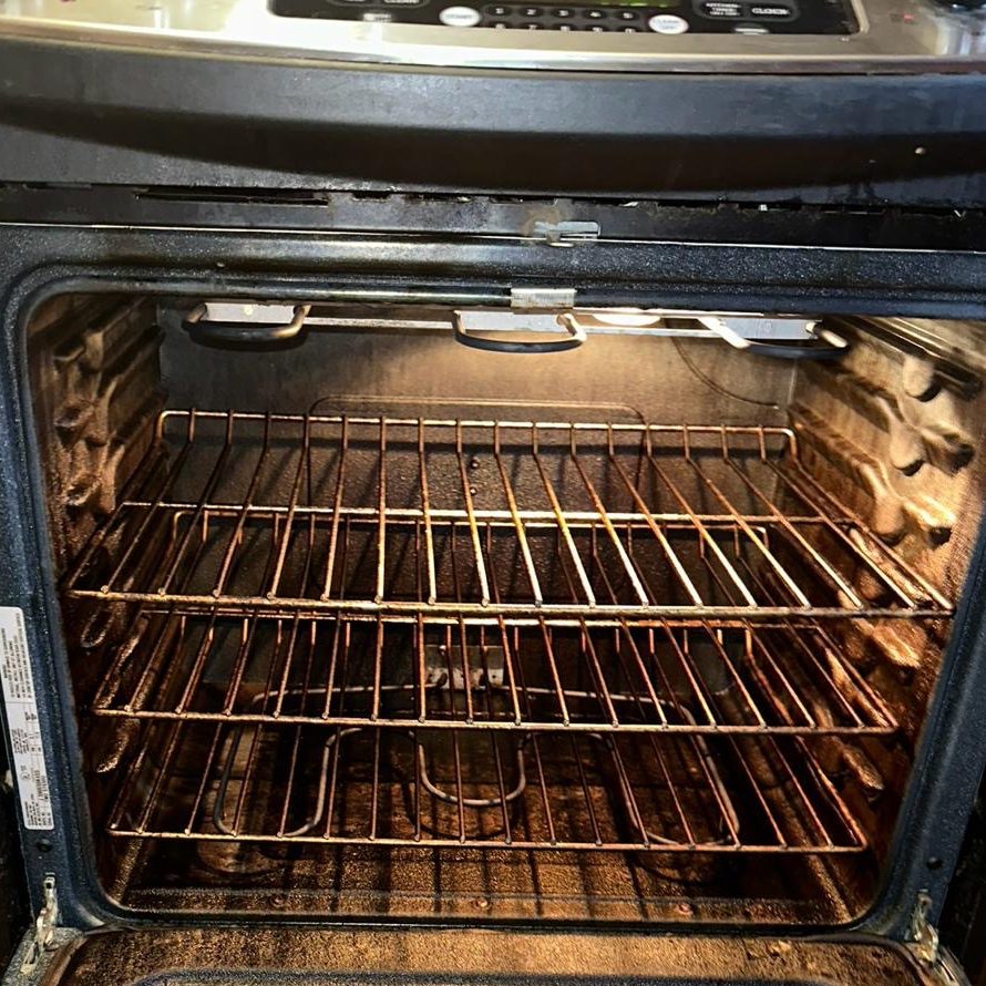 Oven before cleaning