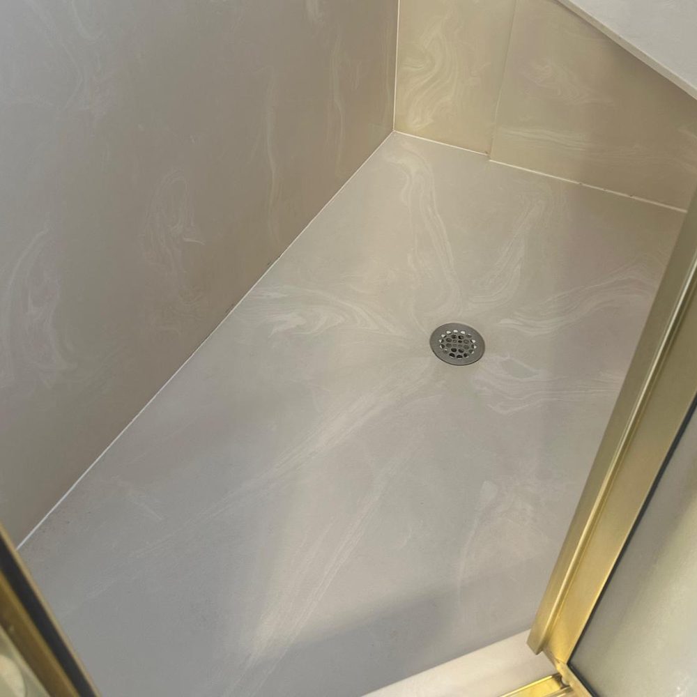 Clean shower floor